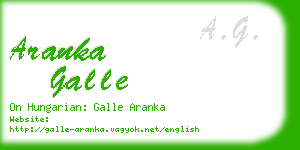 aranka galle business card